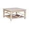 International Concepts Josephine Solid Wood Square Coffee Table with Shelf, 36X36X2, Unfinished OT-19SC - alternate 4